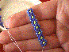 Плетение цепочки из стекляруса