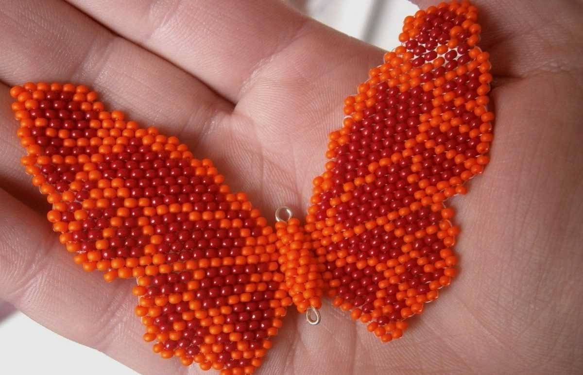 Кирпичное плетение бисером. 3D Урок